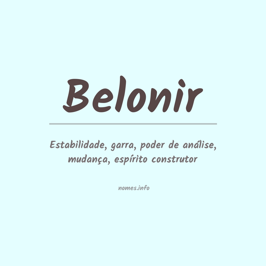 Significado do nome Belonir