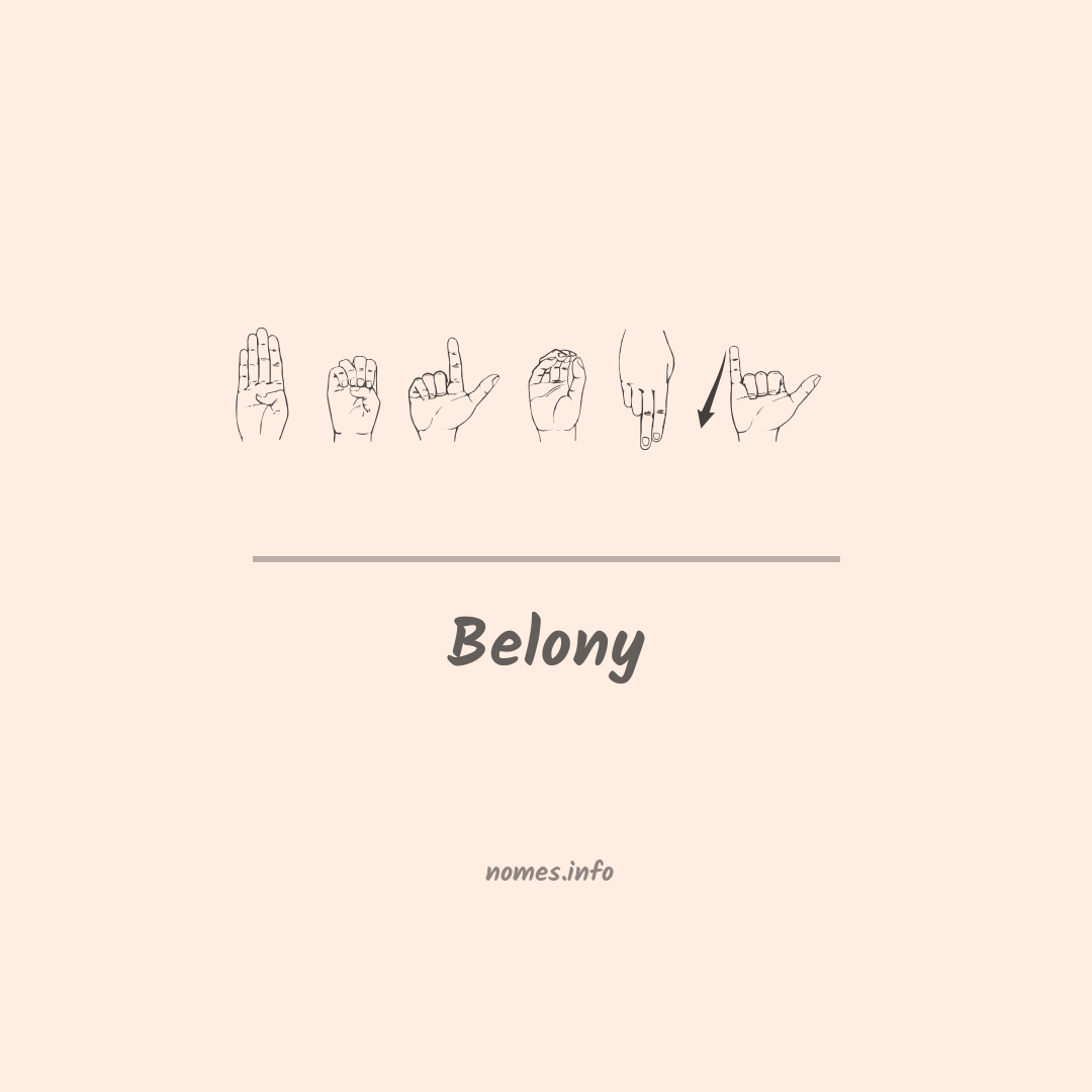 Belony em Libras