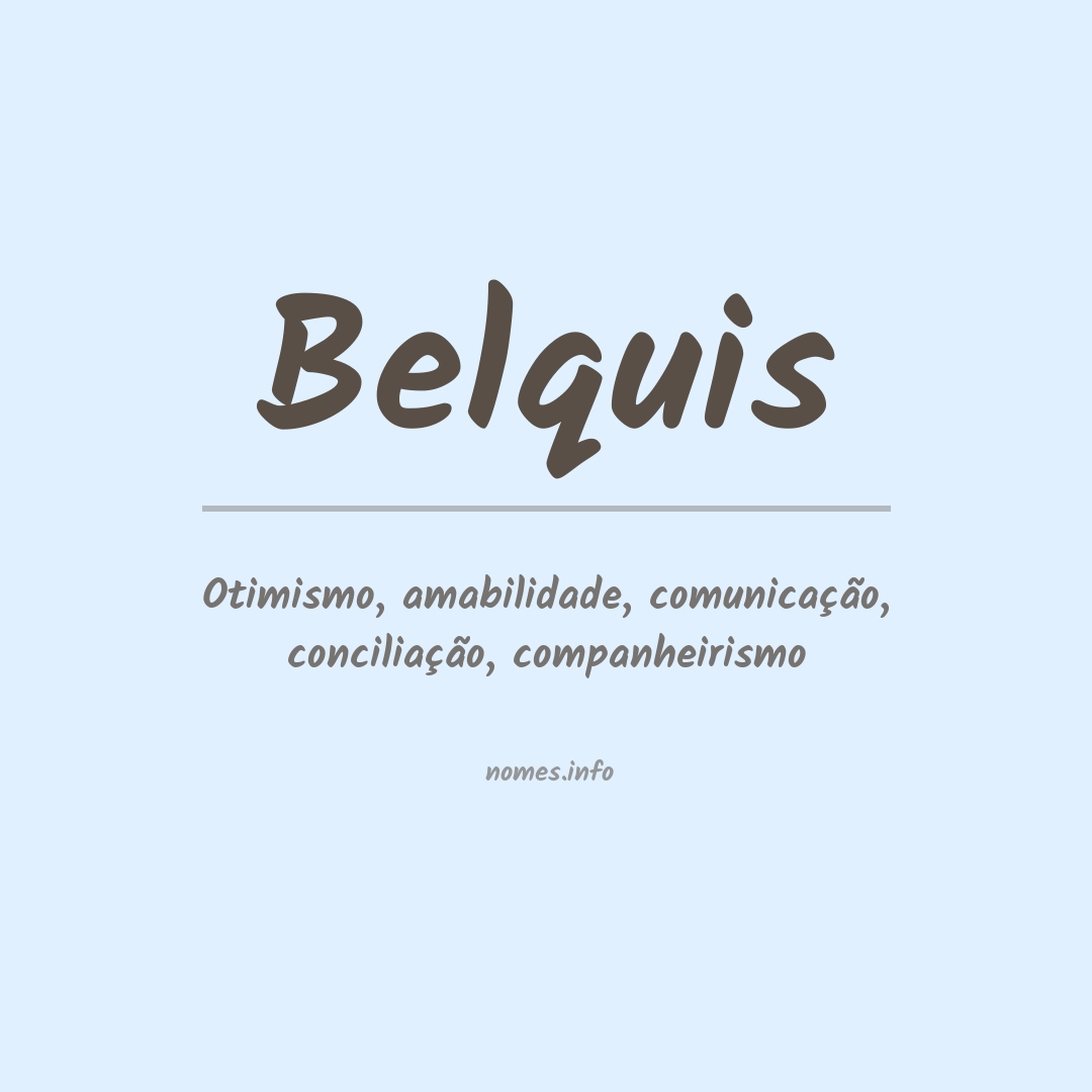 Significado do nome Belquis