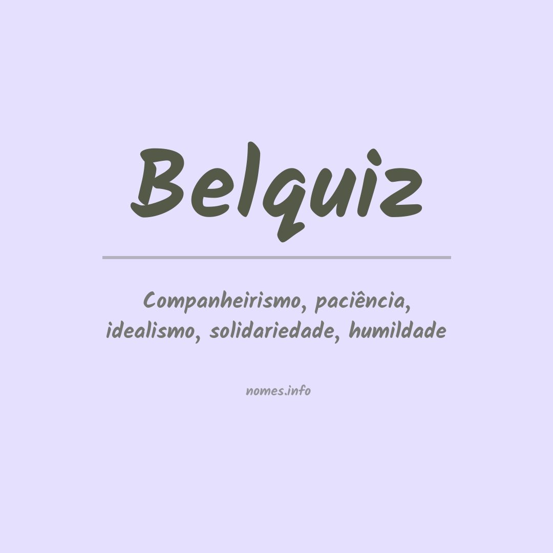 Significado do nome Belquiz