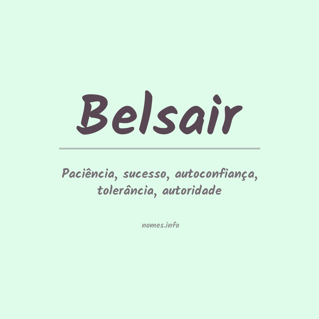 Significado do nome Belsair