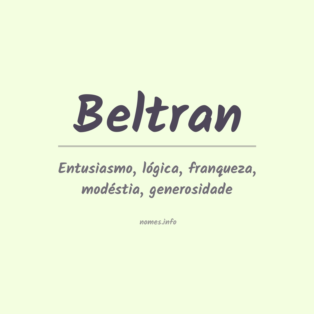 Significado do nome Beltran
