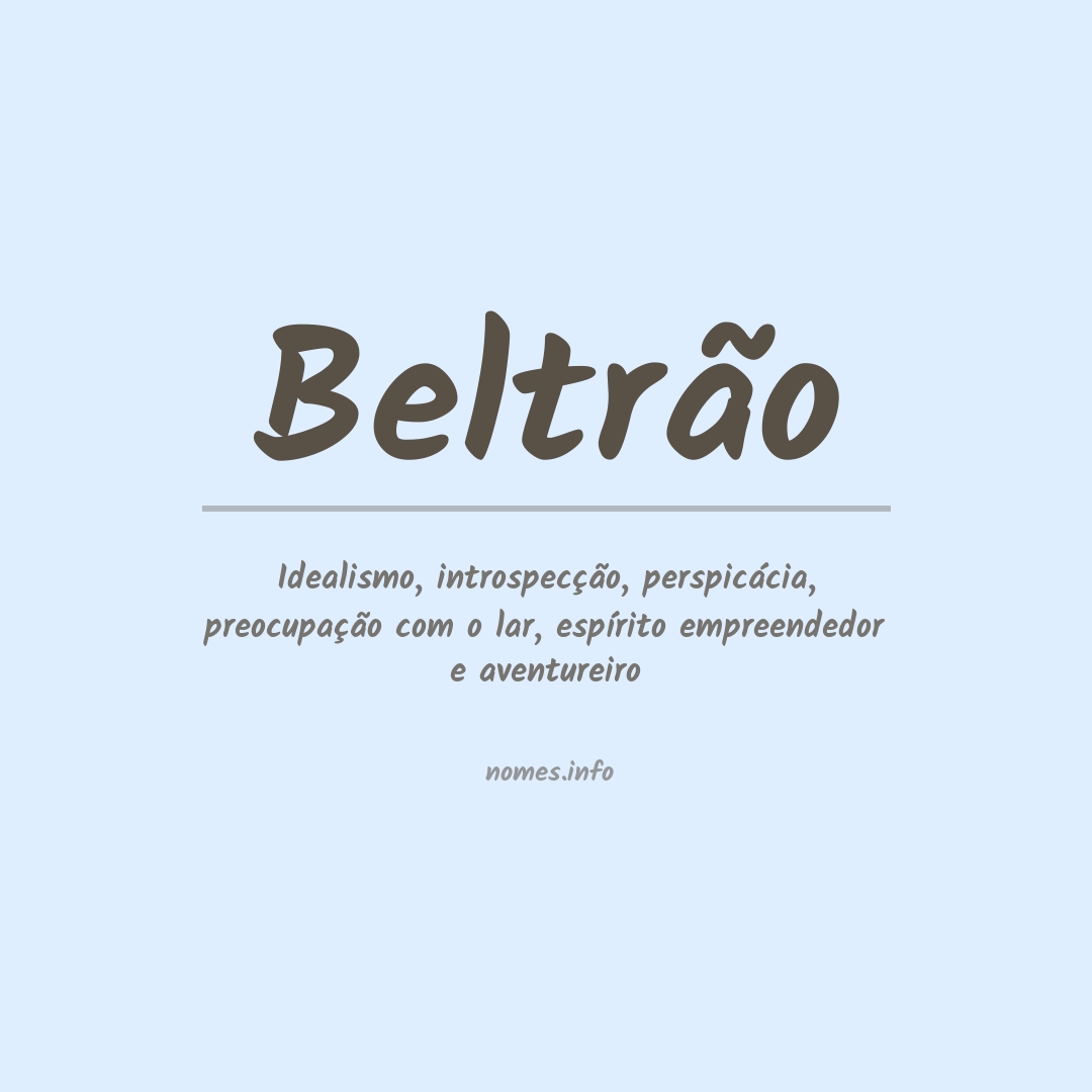 Significado do nome Beltrão
