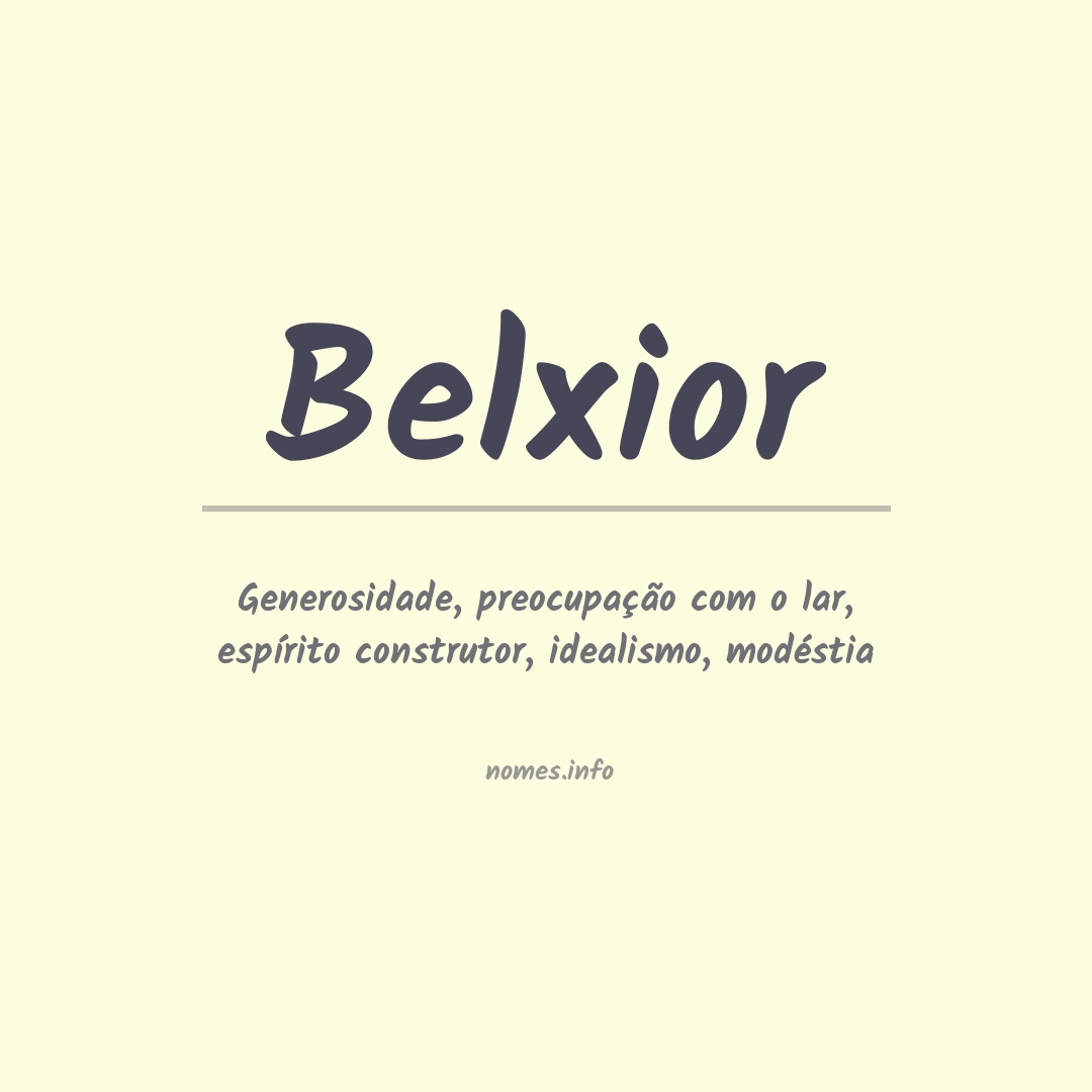 Significado do nome Belxior