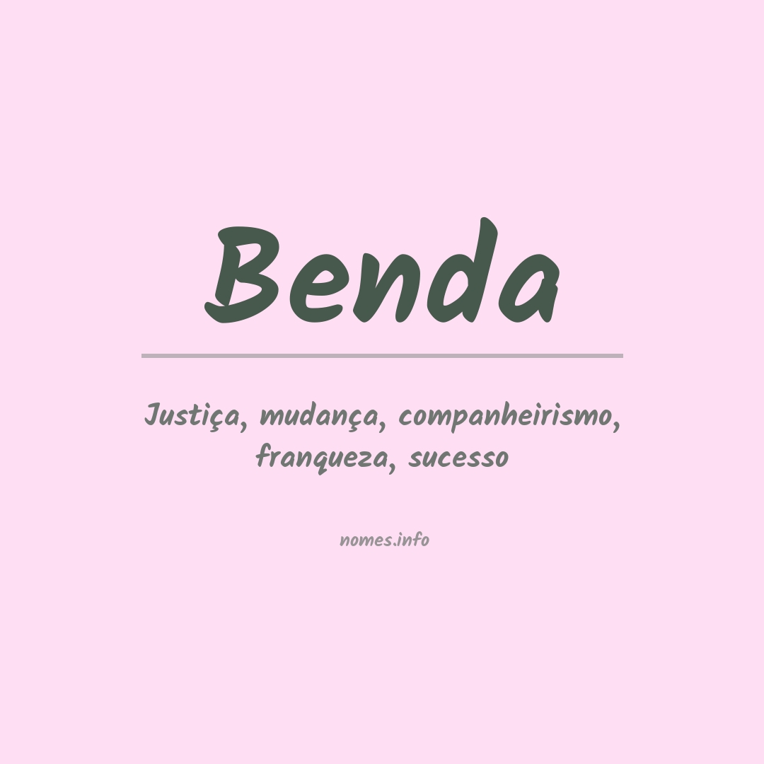 Significado do nome Benda
