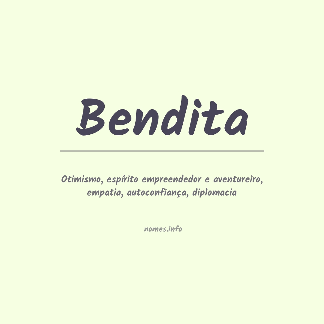 Significado do nome Bendita