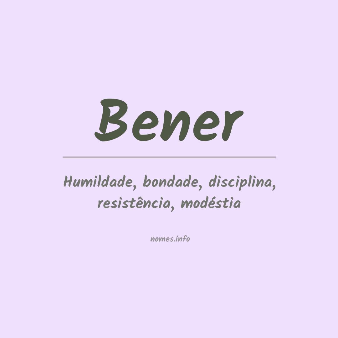 Significado do nome Bener