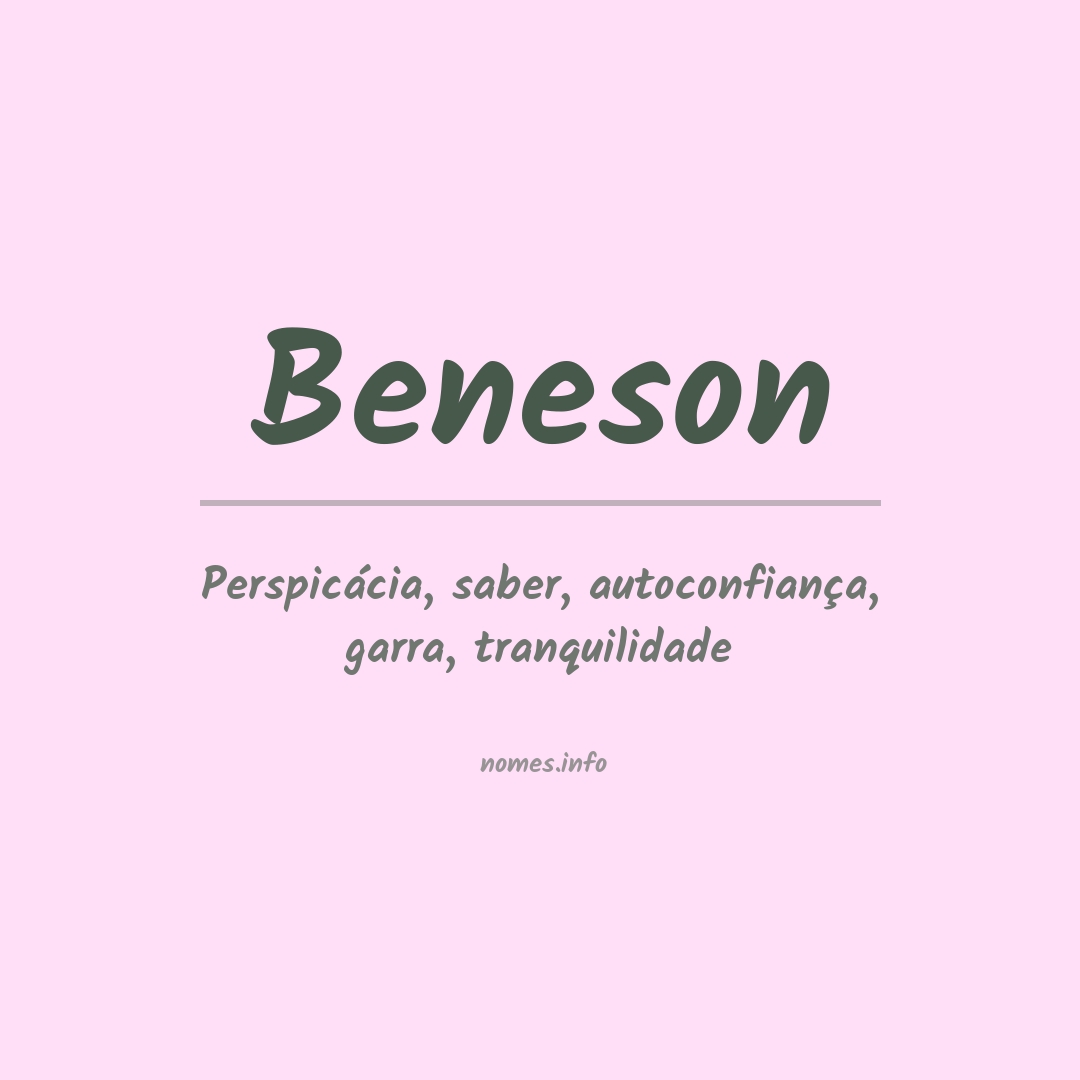 Significado do nome Beneson