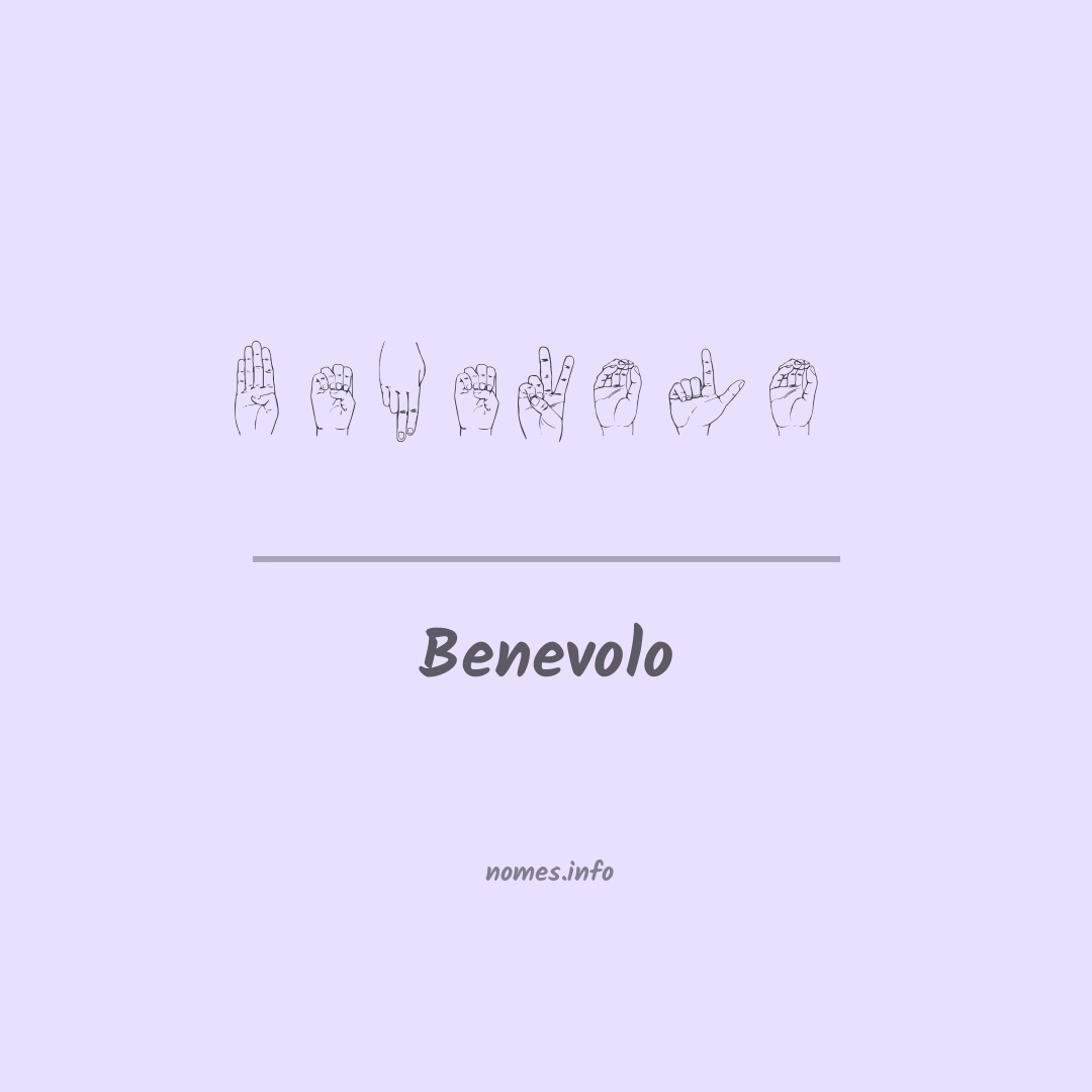 Benevolo em Libras