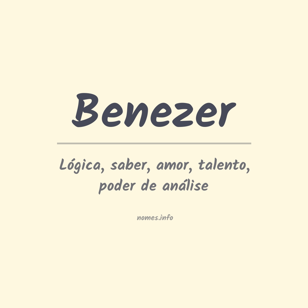 Significado do nome Benezer