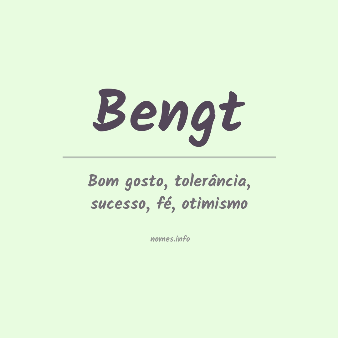 Significado do nome Bengt