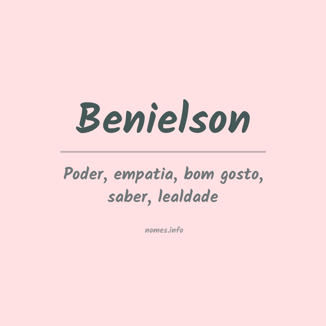 Significado do nome Benielson
