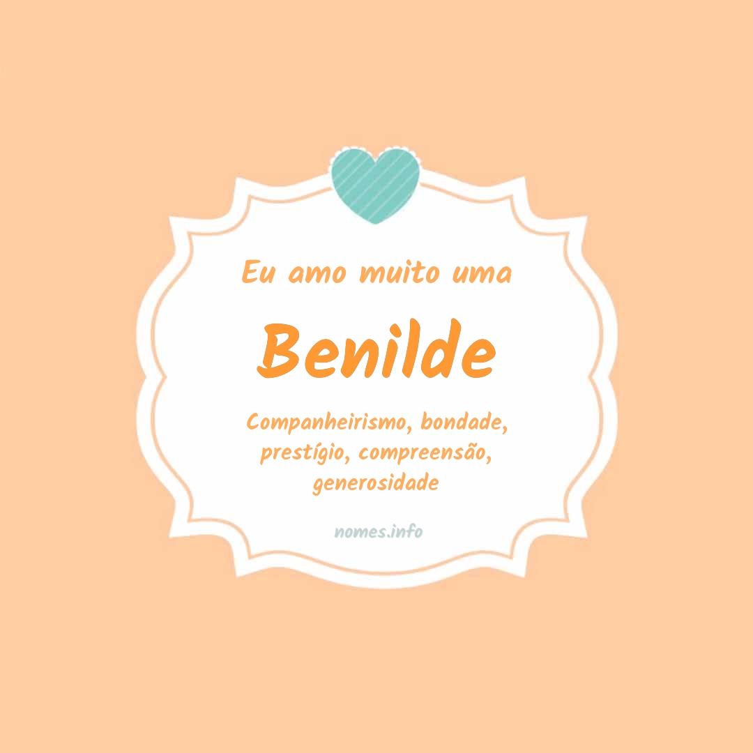 Eu amo muito Benilde Eu amo muito Benilde
