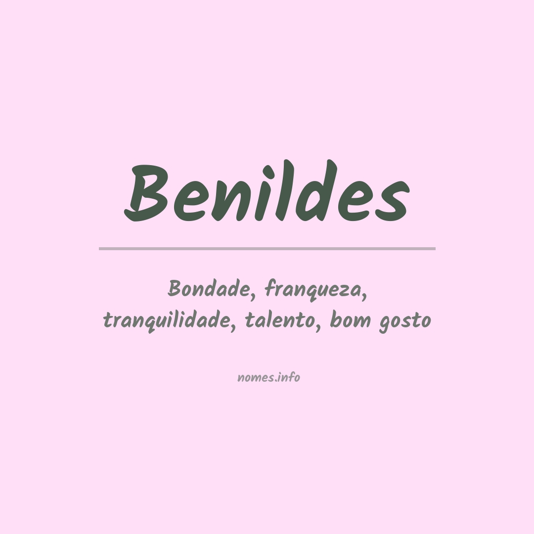Significado do nome Benildes
