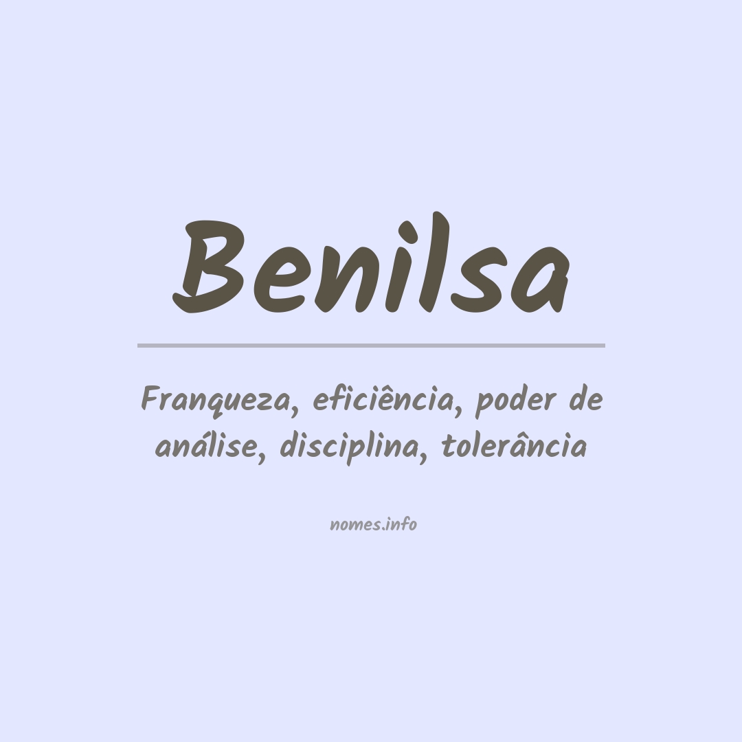 Significado do nome Benilsa