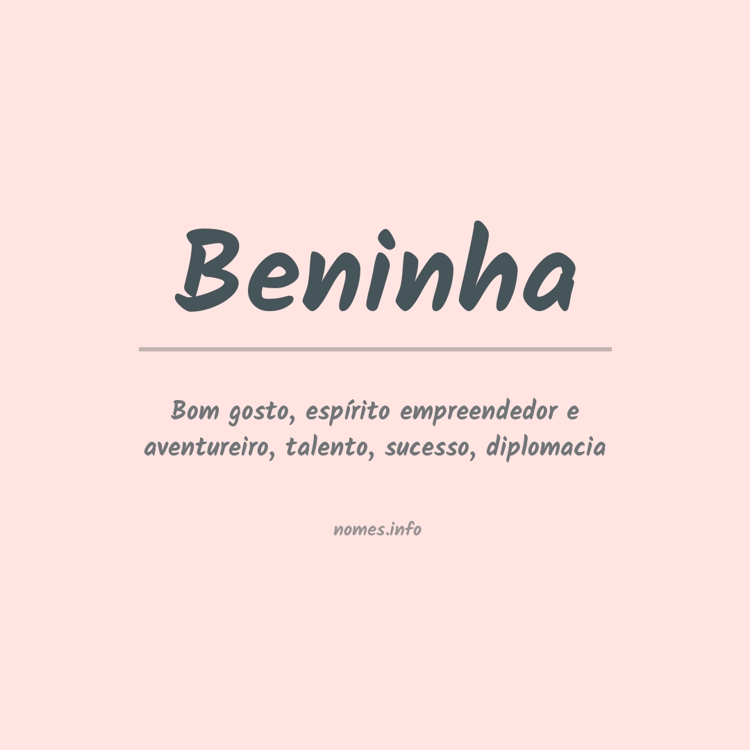 Significado do nome Beninha