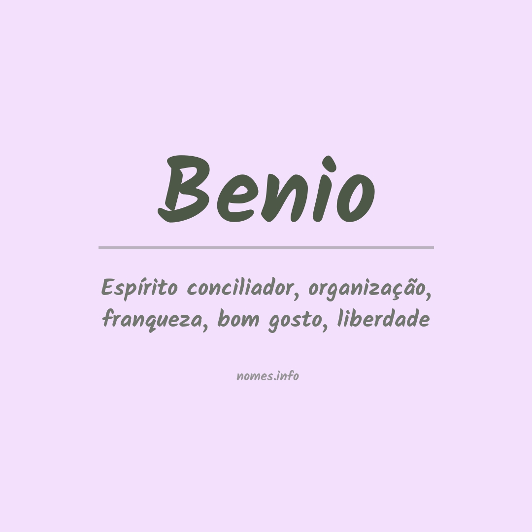 Significado do nome Benio