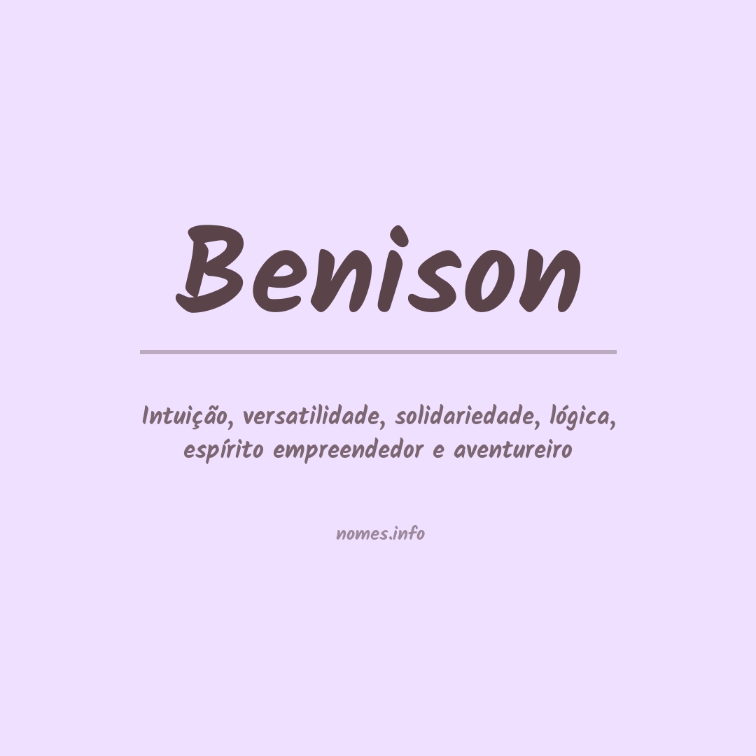 Significado do nome Benison
