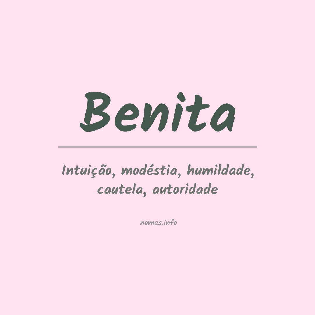 Significado do nome Benita