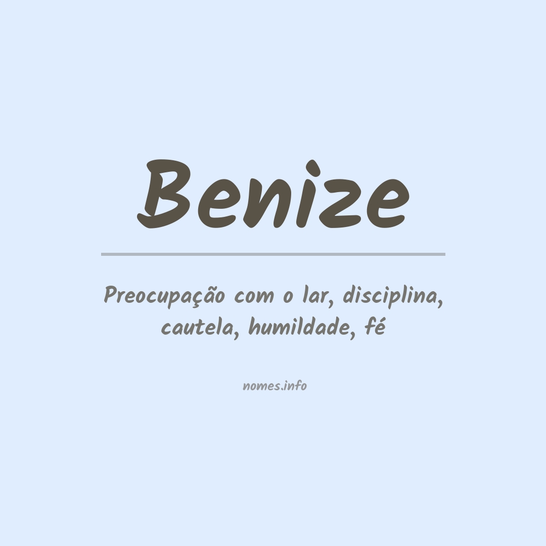 Significado do nome Benize
