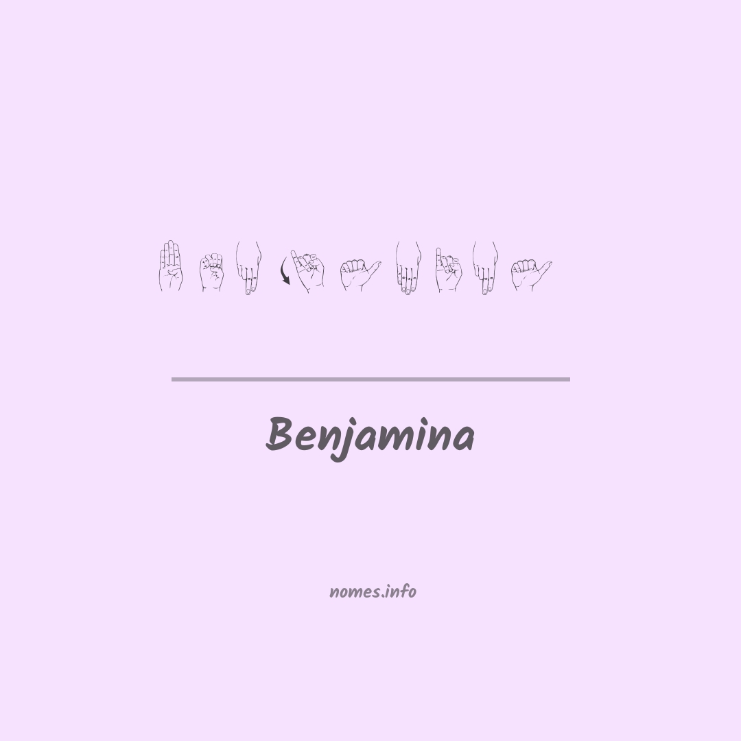 Benjamina em Libras