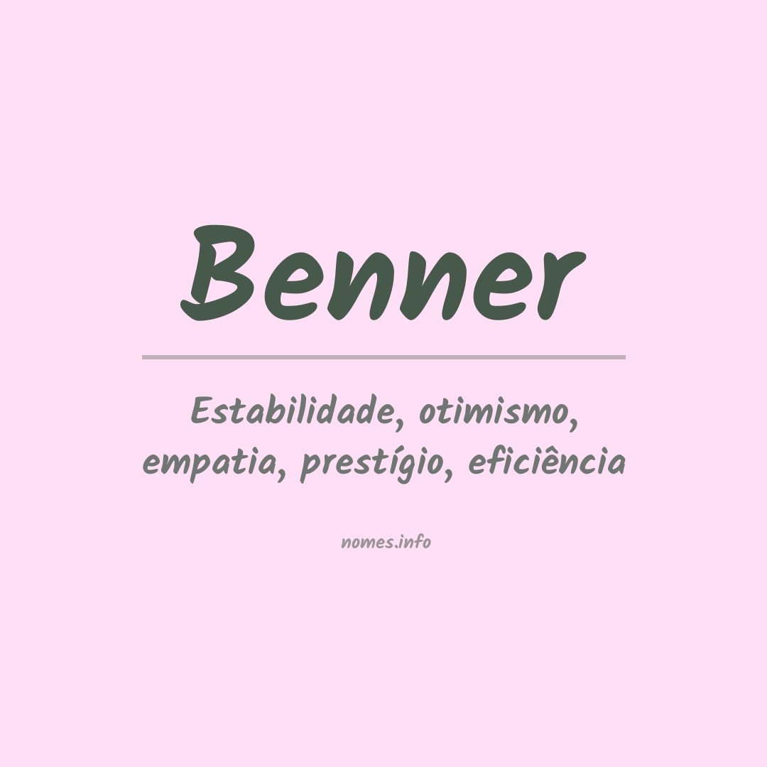 Significado do nome Benner