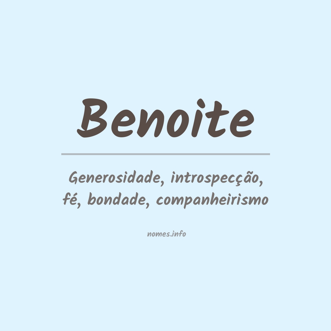 Significado do nome Benoite