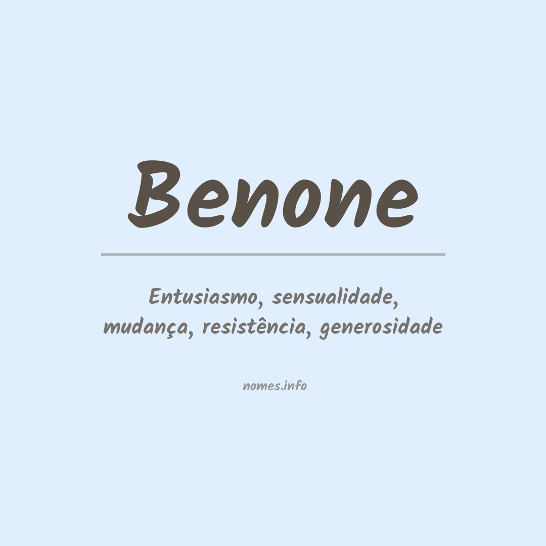Significado do nome Benone