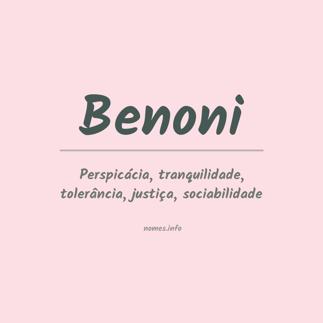 Significado do nome Benoni