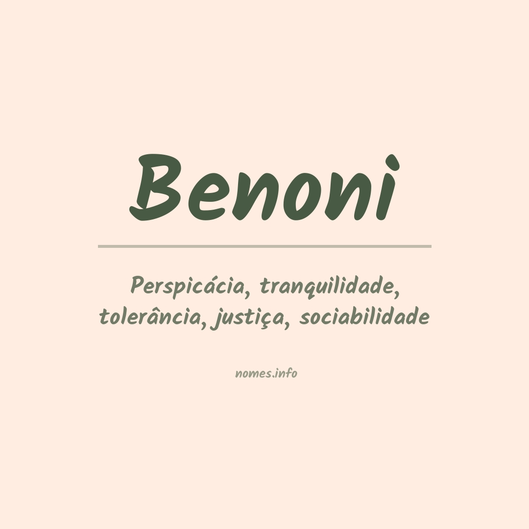 Significado do nome Benoni