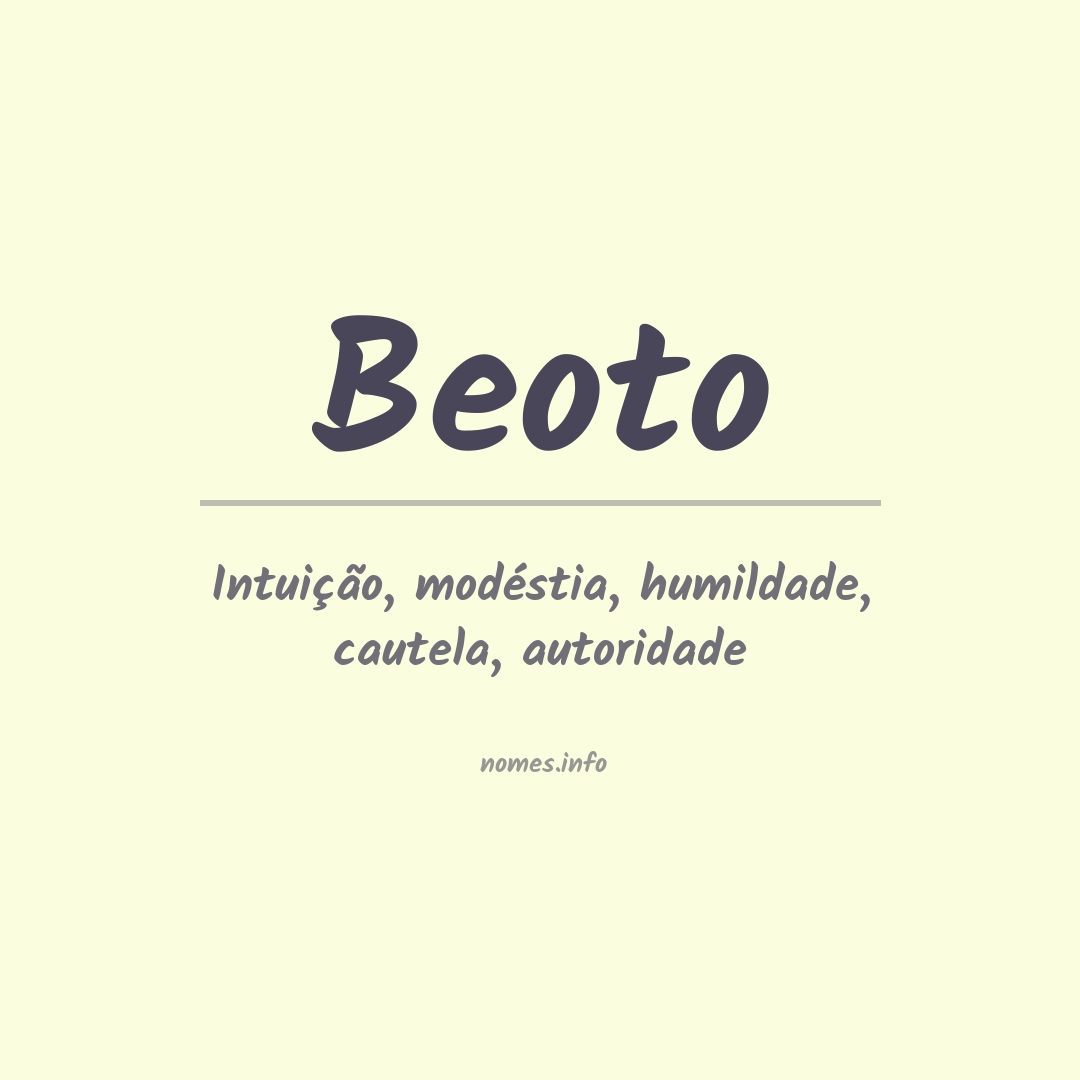 Significado do nome Beoto