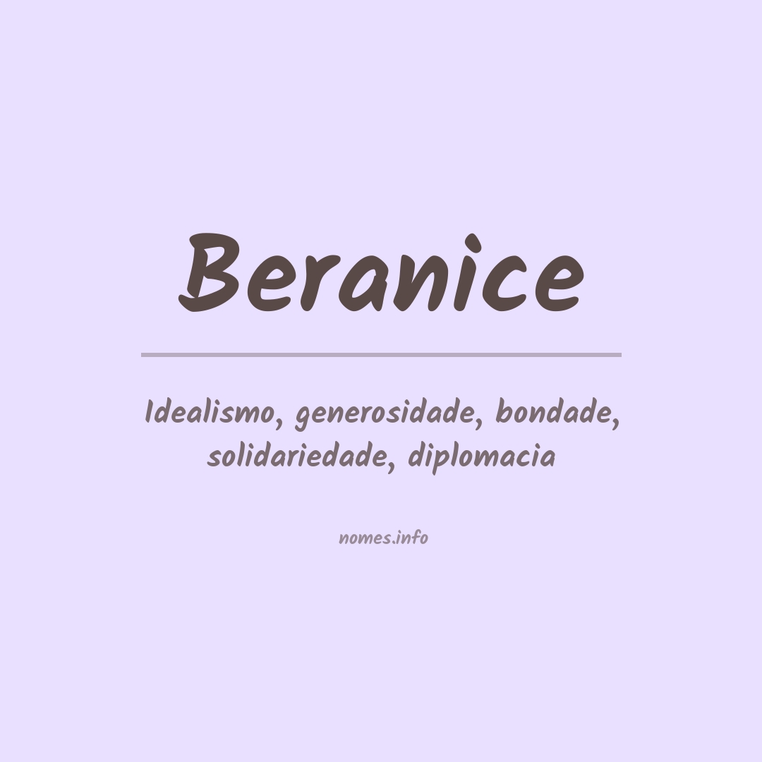 Significado do nome Beranice