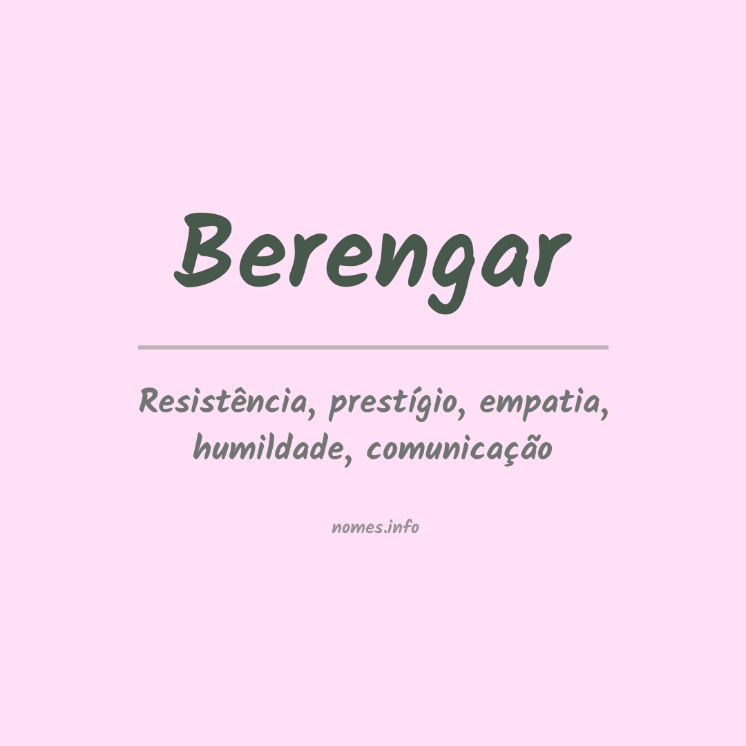 Significado do nome Berengar
