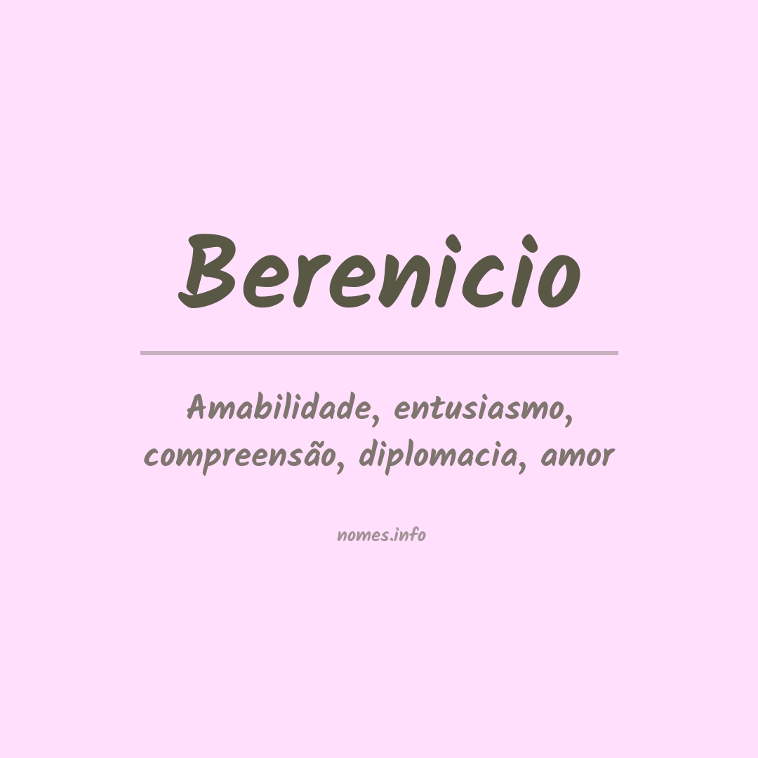 Significado do nome Berenicio