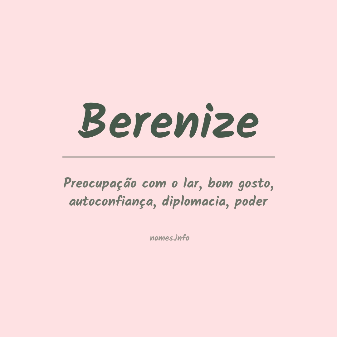 Significado do nome Berenize