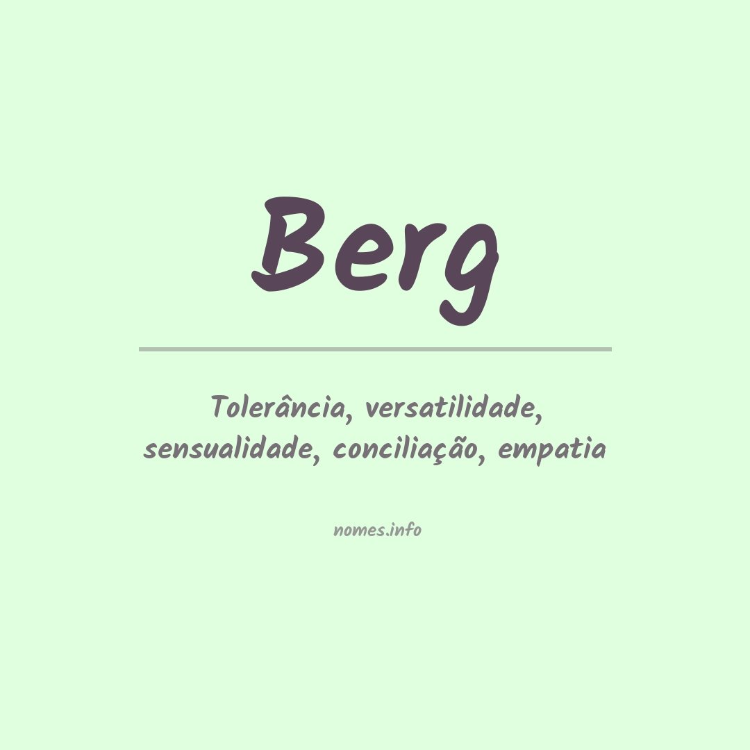 Significado do nome Berg