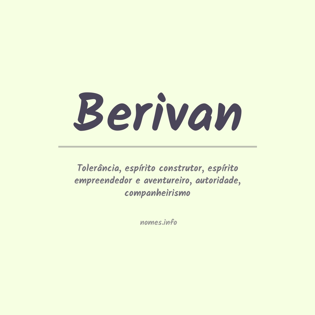 Significado do nome Berivan