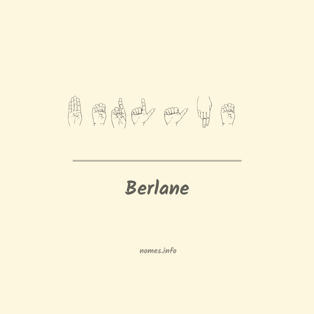 Berlane em Libras