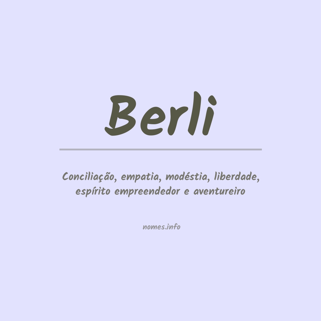 Significado do nome Berli