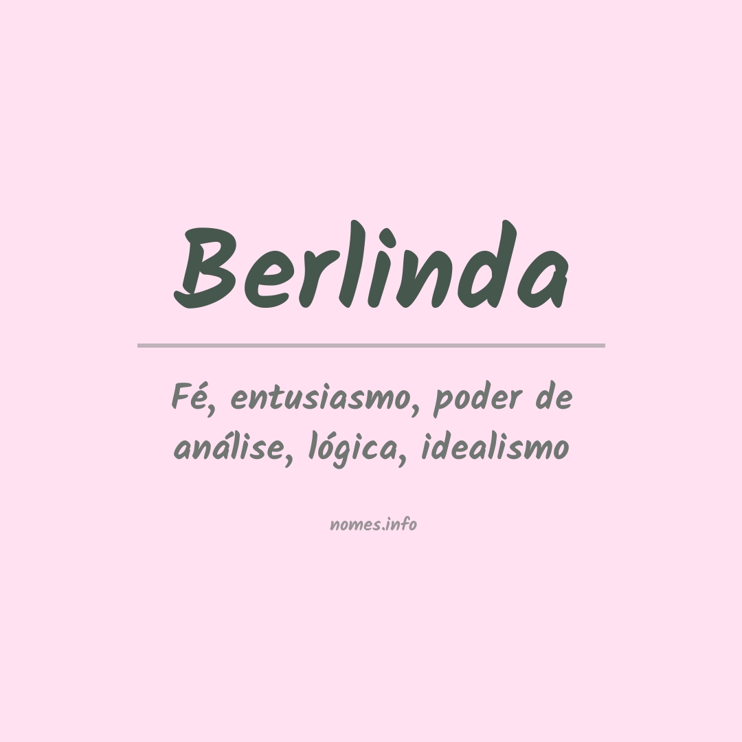 Significado do nome Berlinda