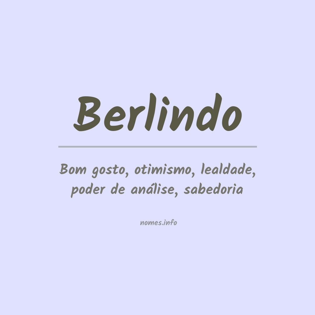 Significado do nome Berlindo