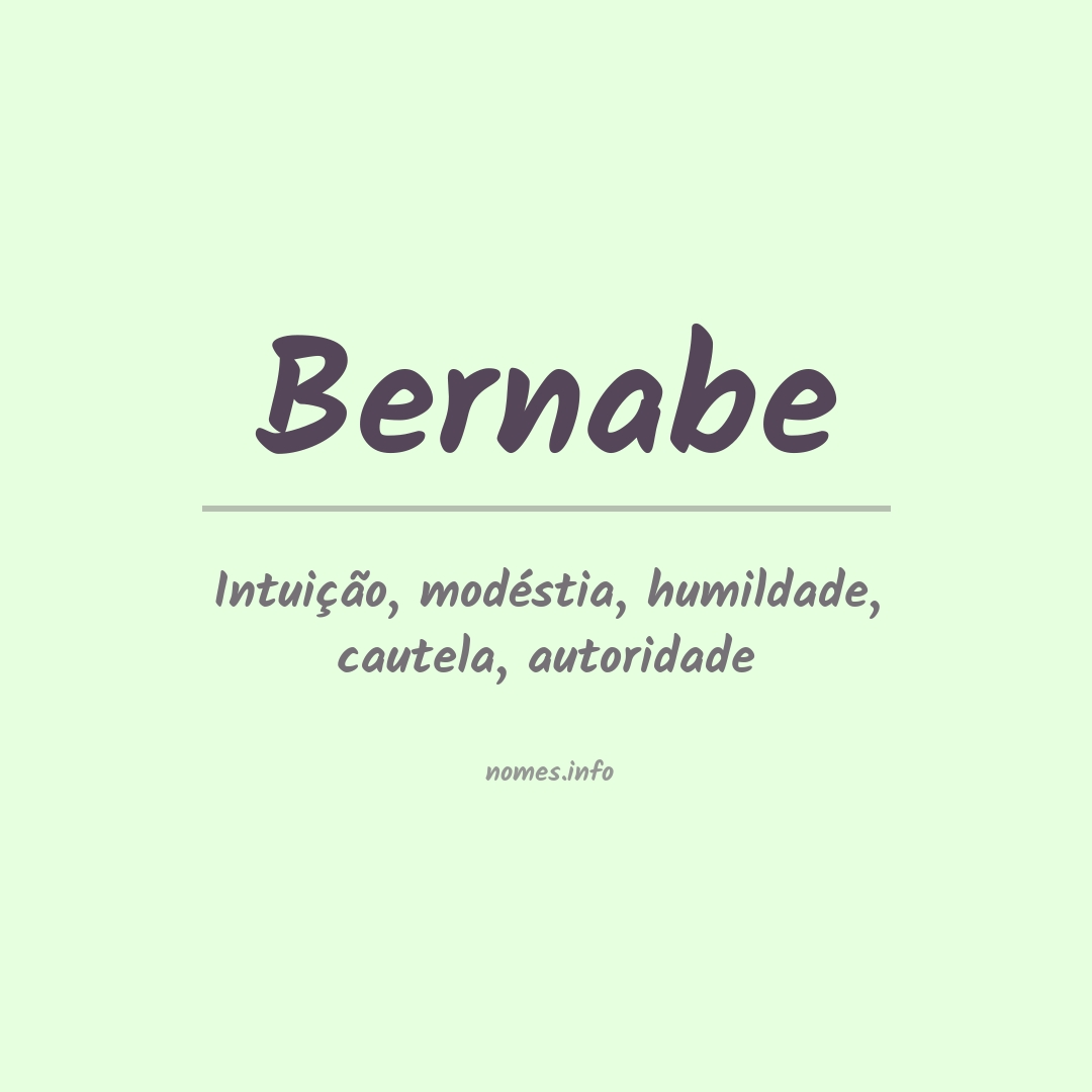 Significado do nome Bernabe