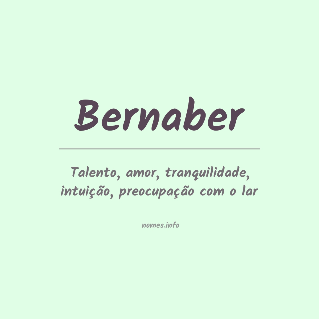 Significado do nome Bernaber