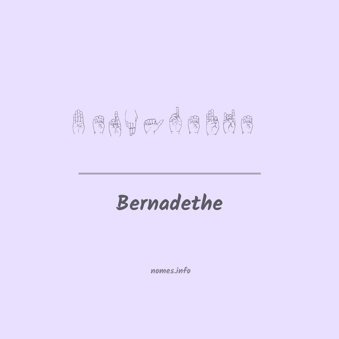 Bernadethe em Libras