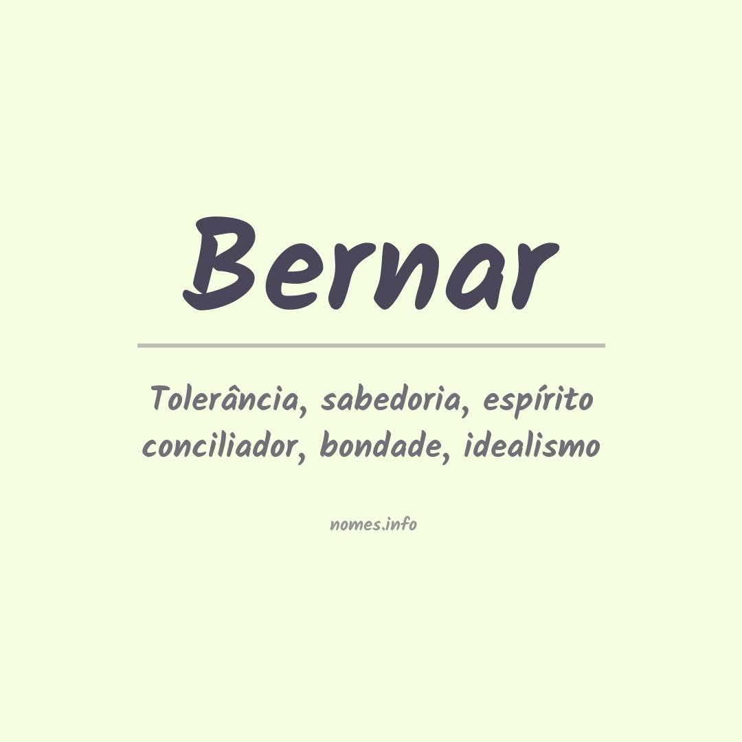 Significado do nome Bernar