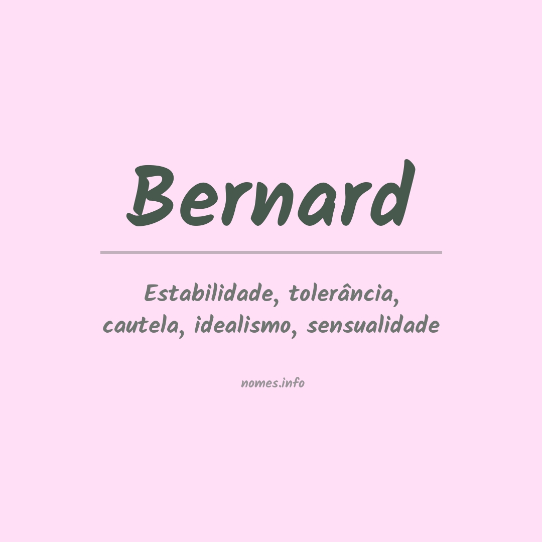 Significado do nome Bernard