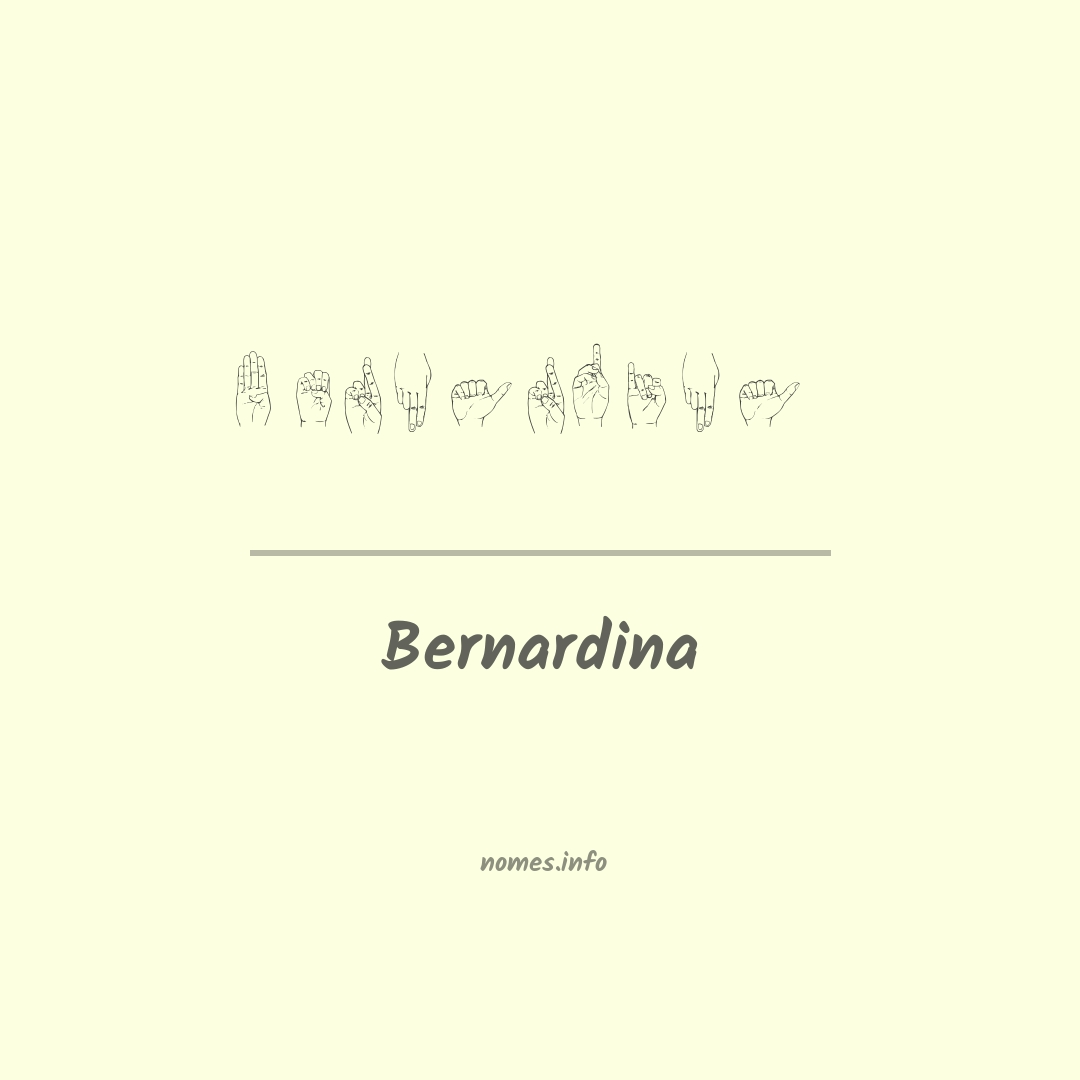 Bernardina em Libras