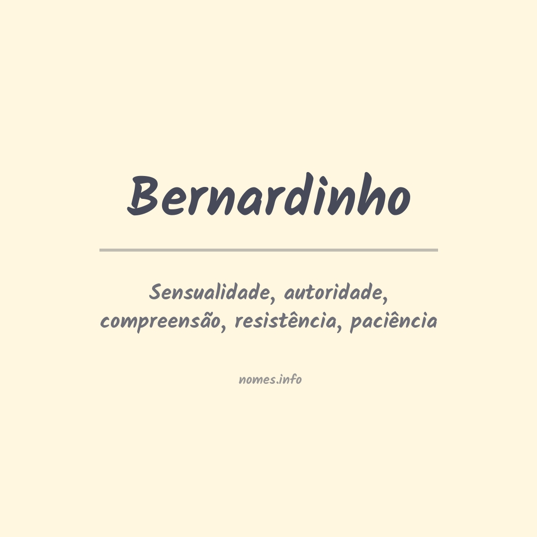 Significado do nome Bernardinho