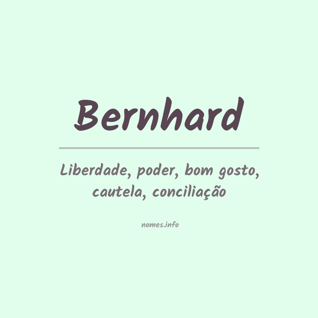 Significado do nome Bernhard