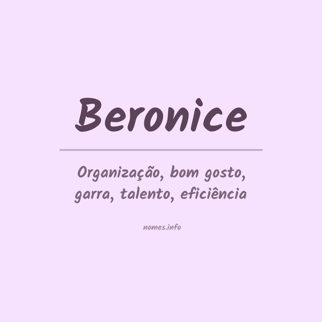 Significado do nome Beronice